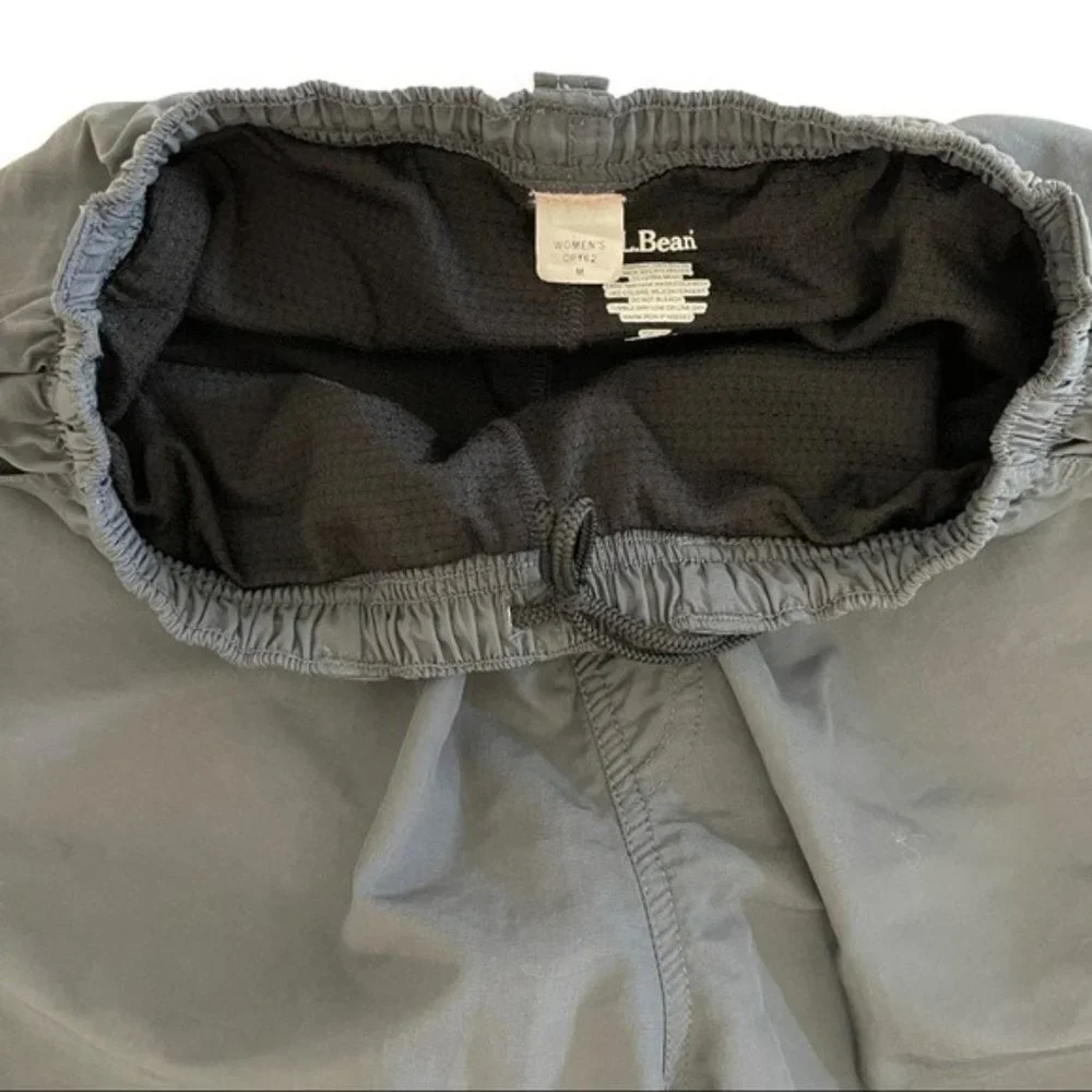 L.L. Bean Woman Grey Lined Padded Seat Cycling Bike Shorts‎ Mountain Bike M